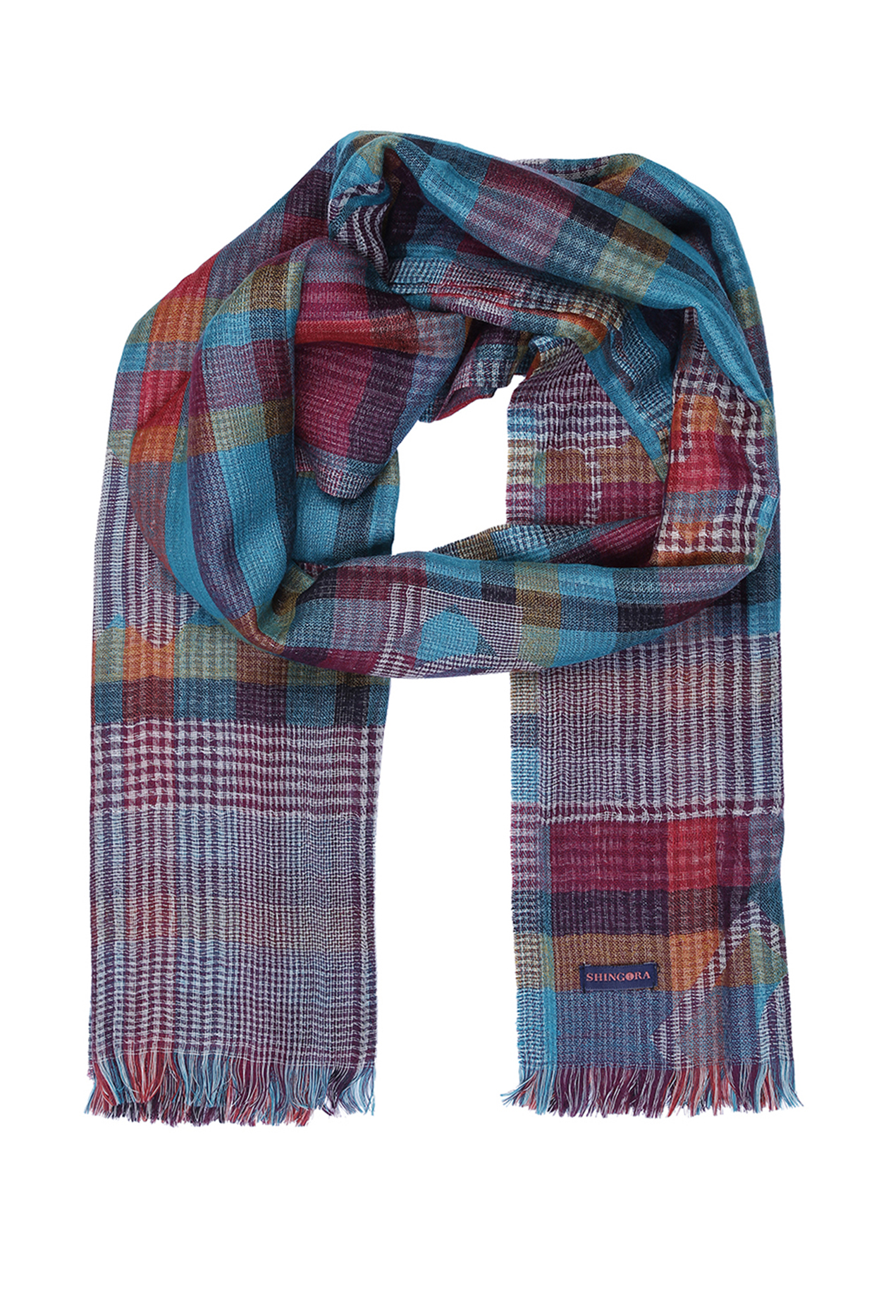 Multi-Colored Muffler In Pure Wool by Shingora Men at Pernia's Pop Up Shop