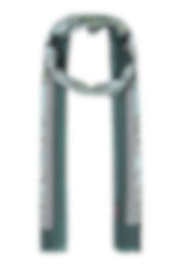 Green Silk Printed Muffler by Shingora Men at Pernia's Pop Up Shop