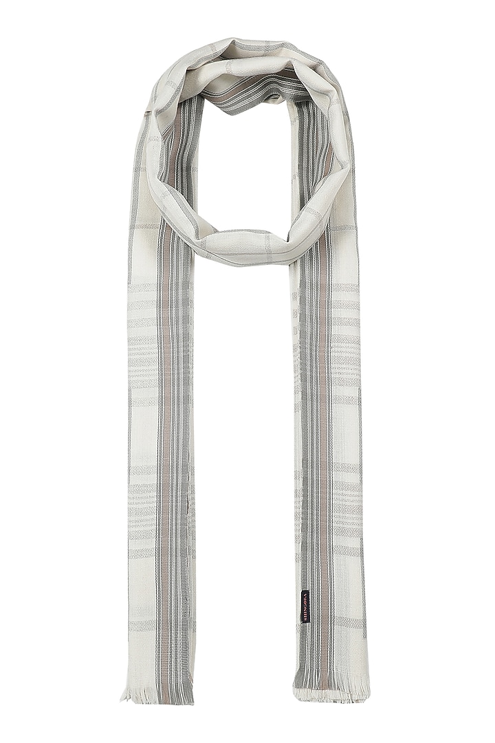 Beige Shawl In Wool by Shingora Men at Pernia's Pop Up Shop
