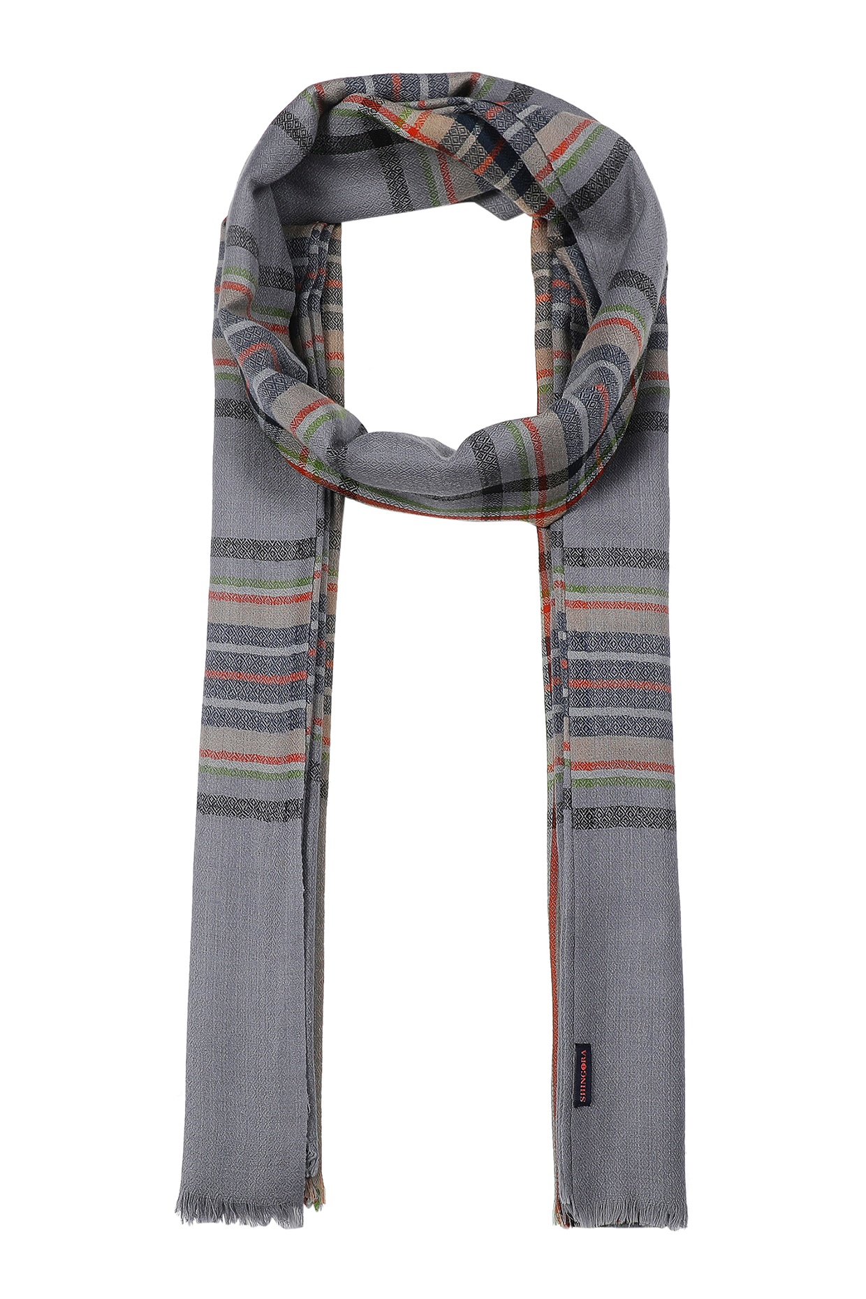 Multi-Colored Woolen Checkered Shawl by Shingora Men at Pernia's Pop Up Shop