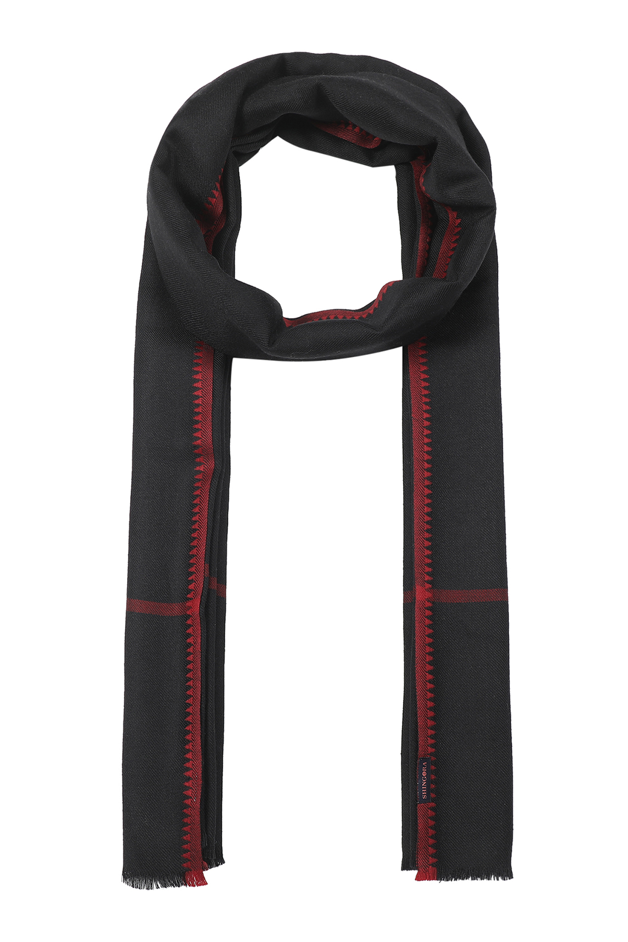 Black Shawl in Pure Wool by Shingora Men at Pernia's Pop Up Shop