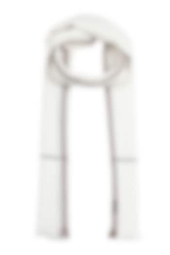 White Pure Wool Shawl by Shingora Men at Pernia's Pop Up Shop