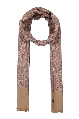 Toosh Brown Wool Shawl by Shingora Men