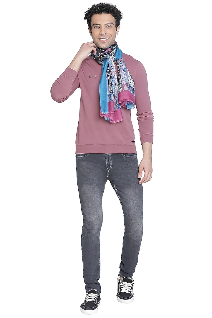 Grey Printed Muffler by Shingora Men