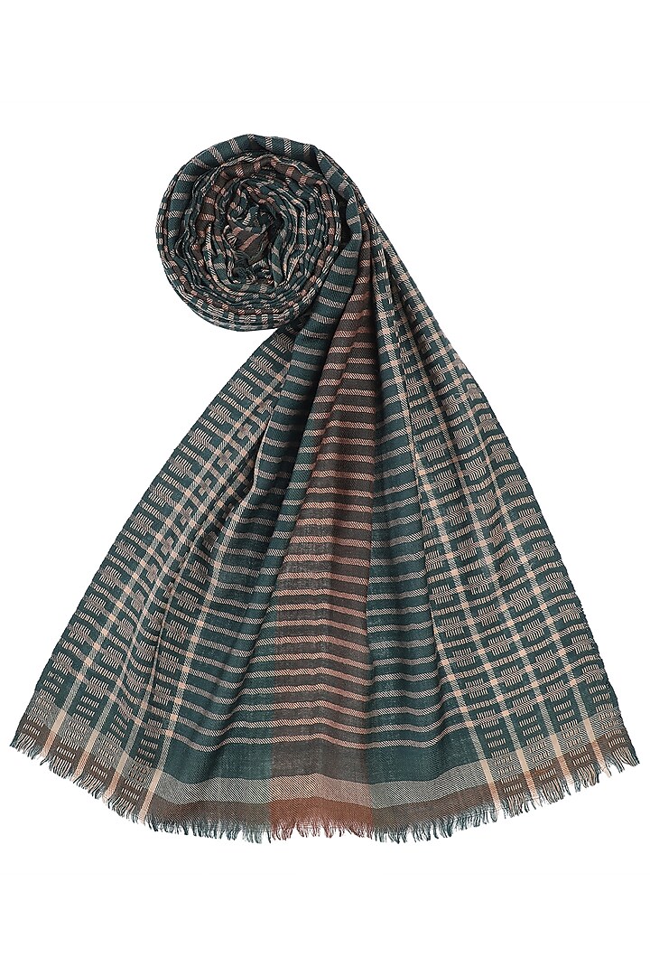 Green Wool Muffler by Shingora Men at Pernia's Pop Up Shop
