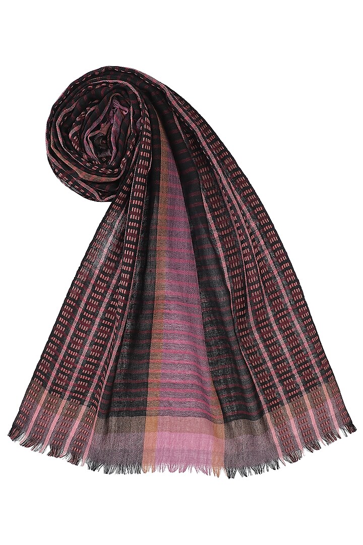 Fuchsia Wool Muffler by Shingora Men at Pernia's Pop Up Shop