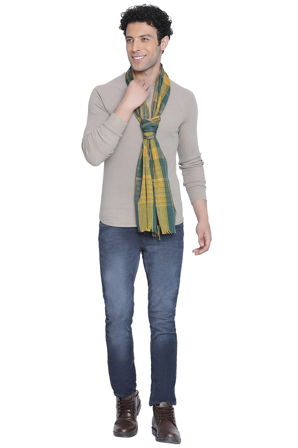 Mustard Wool Muffler by Shingora