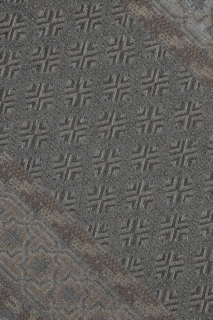 Grey Wool Lurex Jacquard Muffler by Shingora Men at Pernia's Pop Up Shop