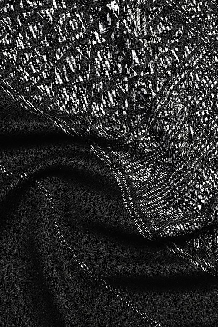 Black Wool Jacquard Lohi by Shingora Men at Pernia's Pop Up Shop