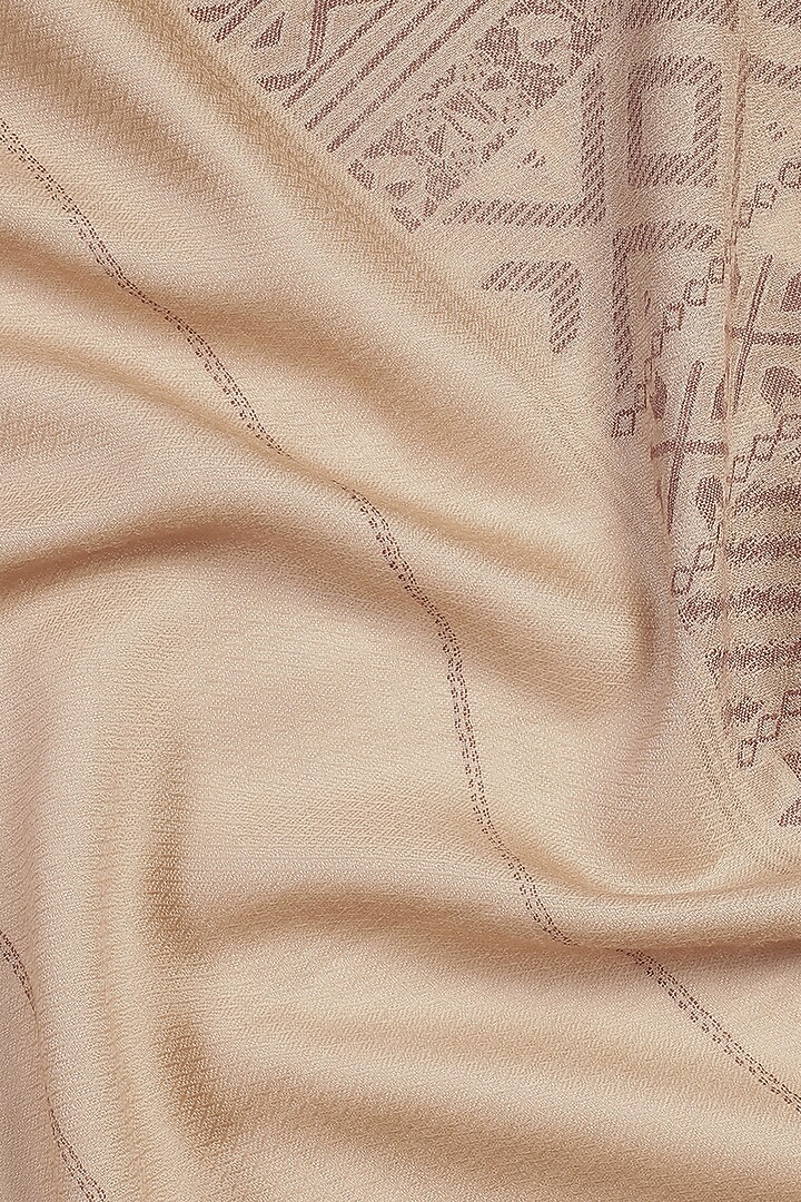 Beige Wool Jacquard Lohi by Shingora Men at Pernia's Pop Up Shop