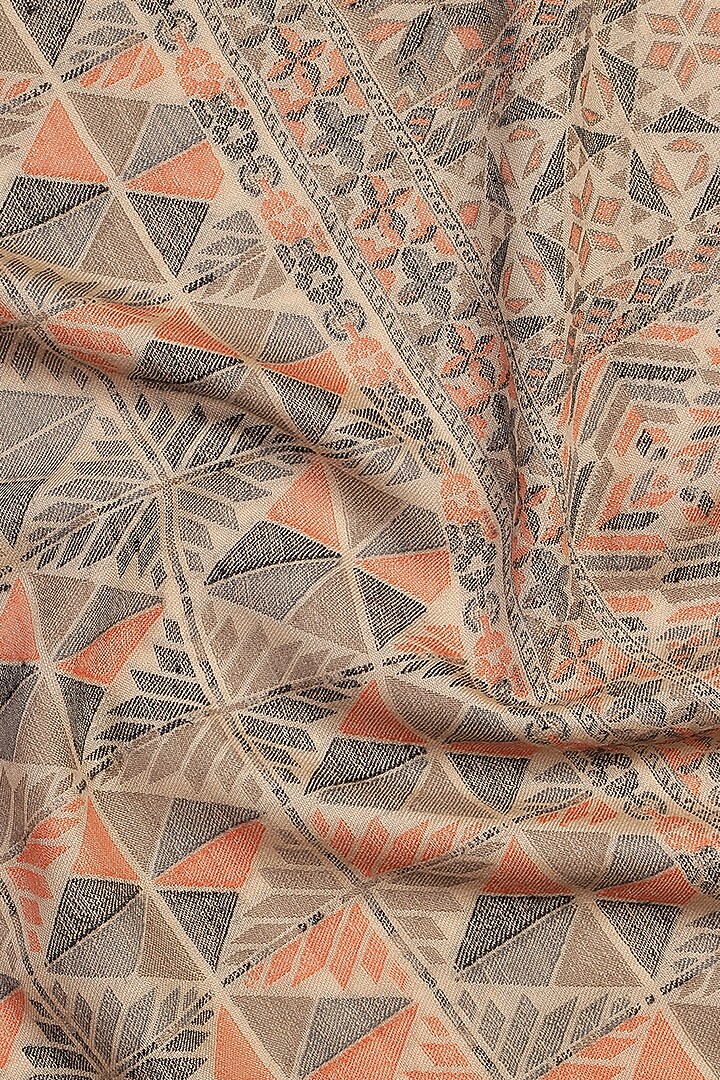 Beige Wool Jacquard Lohi by Shingora Men at Pernia's Pop Up Shop
