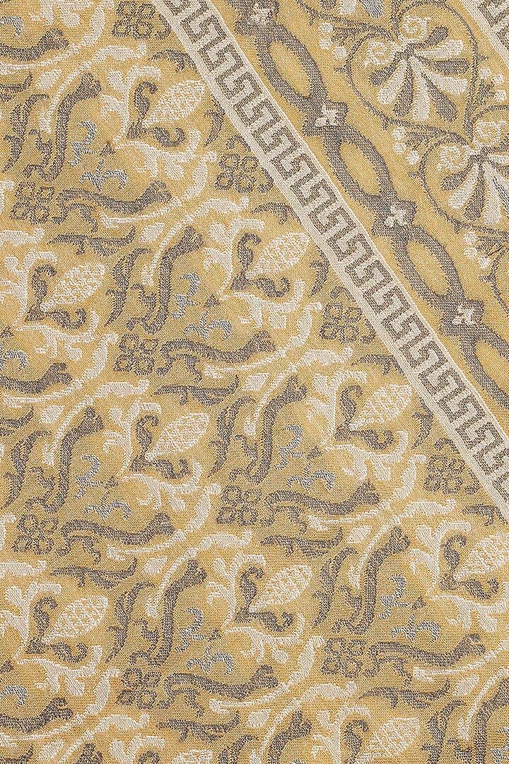 Mustard Wool Jacquard Lohi by Shingora Men at Pernia's Pop Up Shop