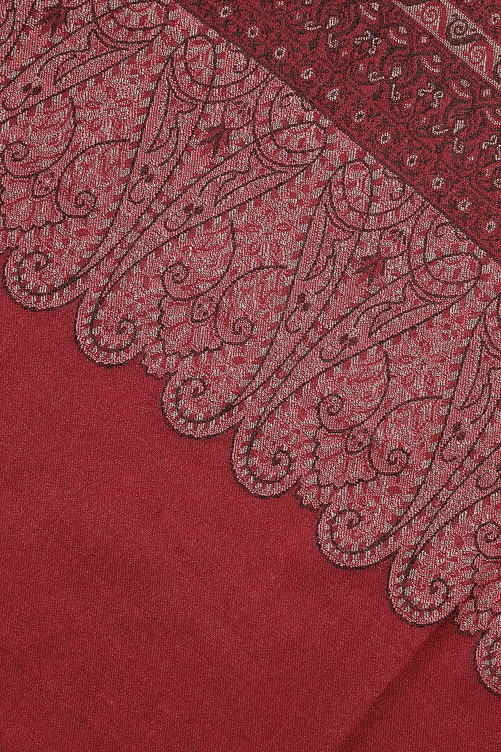 Maroon Wool Jacquard Lohi by Shingora Men at Pernia's Pop Up Shop