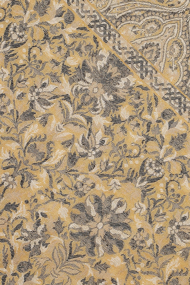 Mustard Wool Jacquard Lohi by Shingora Men at Pernia's Pop Up Shop