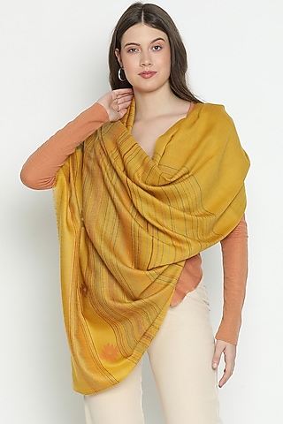 Mustard Wool Shawl by Shingora