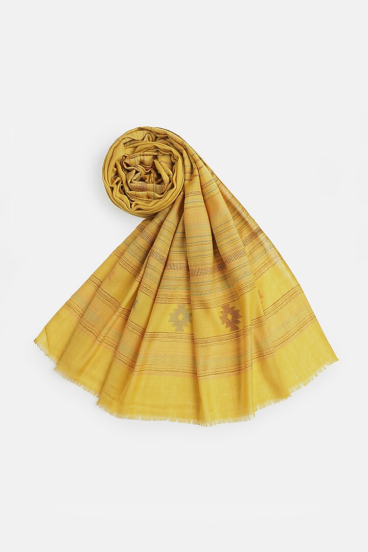 Mustard Wool Shawl by Shingora at Pernia's Pop Up Shop