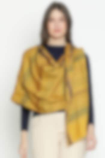 Mustard Wool & Lurex Shawl by Shingora at Pernia's Pop Up Shop