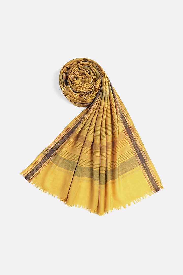 Mustard Wool & Lurex Shawl by Shingora at Pernia's Pop Up Shop