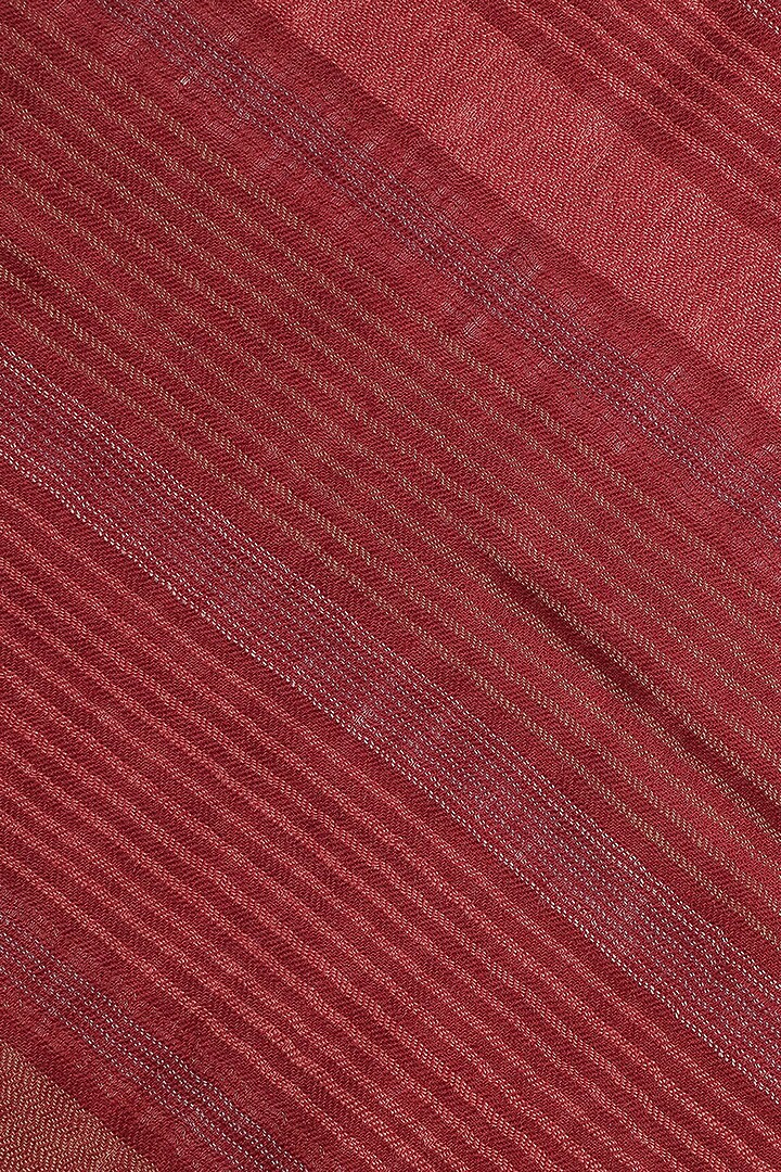 Dark Maroon Wool & Lurex Shawl by Shingora at Pernia's Pop Up Shop