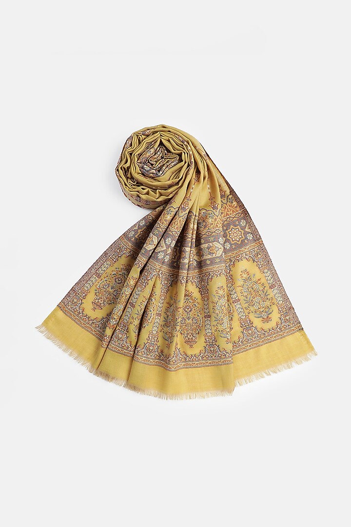 Mustard Wool & Lurex Shawl by Shingora at Pernia's Pop Up Shop
