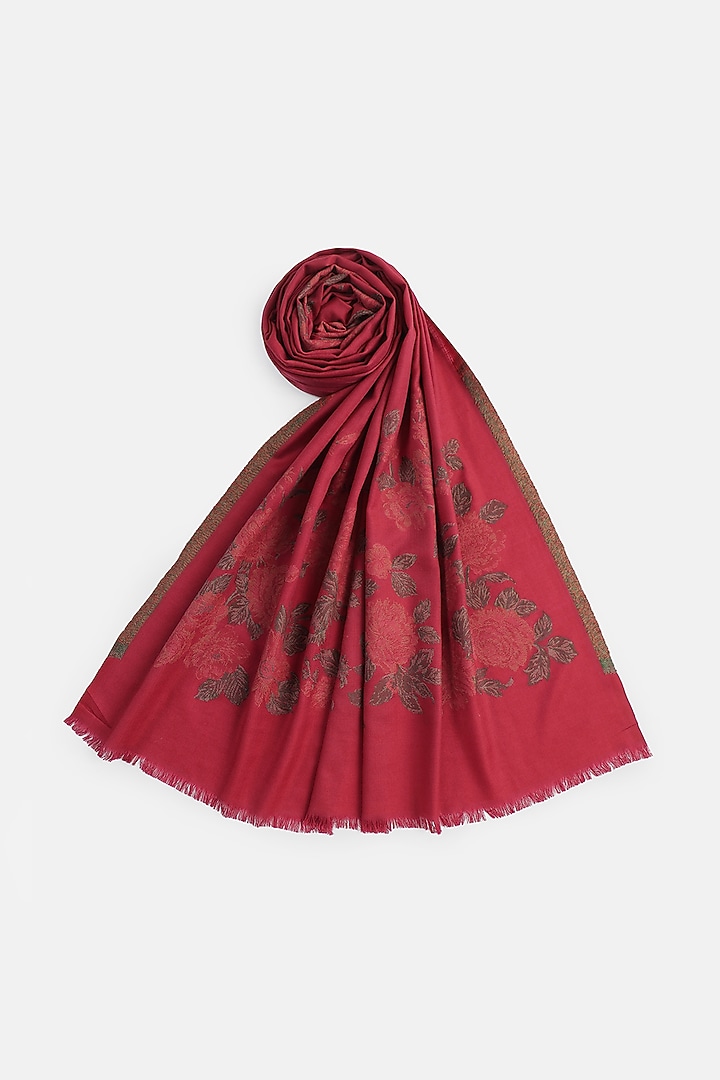 Fuschia Wool Shawl by Shingora at Pernia's Pop Up Shop