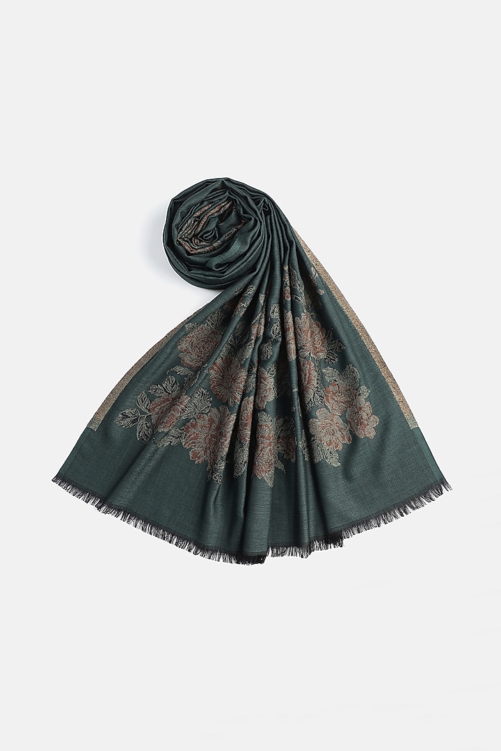 Green Wool Shawl by Shingora at Pernia's Pop Up Shop
