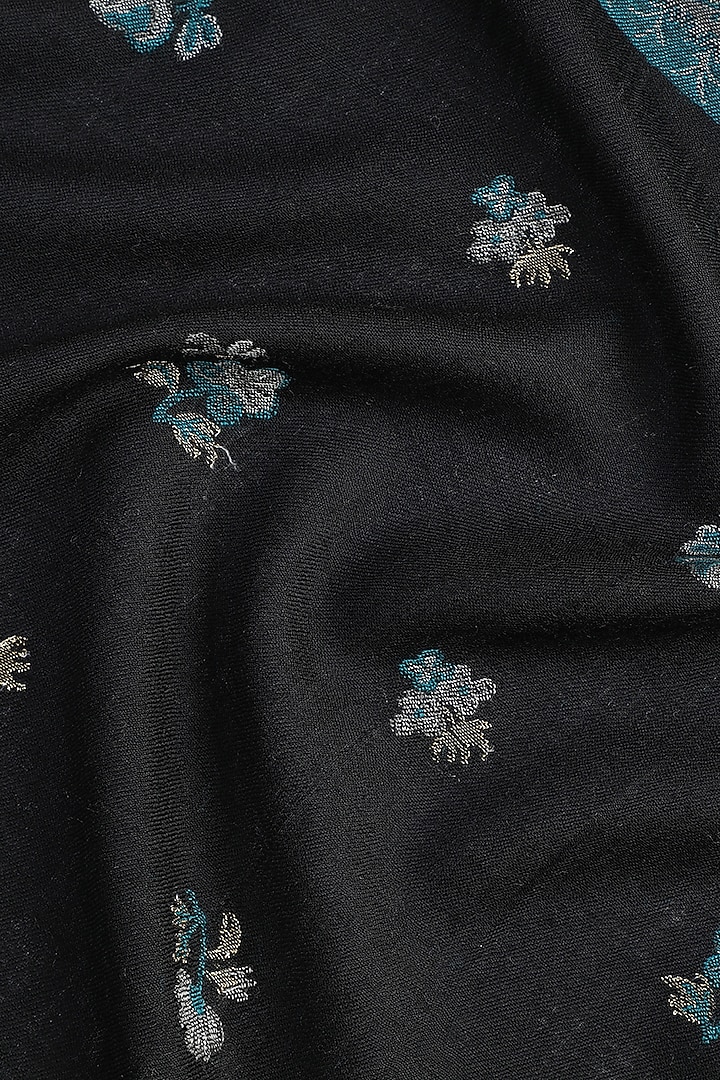 Black Wool & Lurex Shawl by Shingora at Pernia's Pop Up Shop