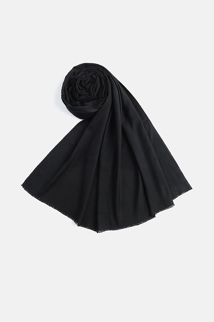 Black Wool Shawl by Shingora at Pernia's Pop Up Shop