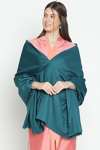 Green Wool Shawl by Shingora