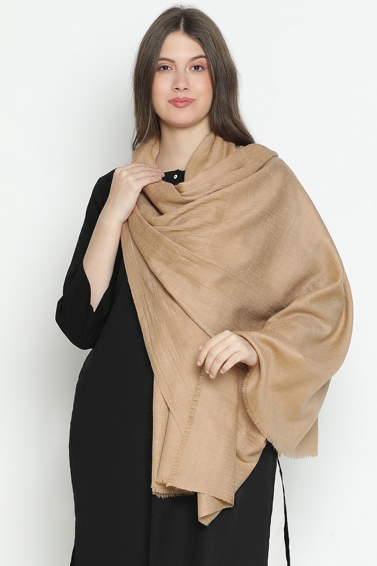 小物 salsation Shawl with Opening Angora SHING102468_1.JPG