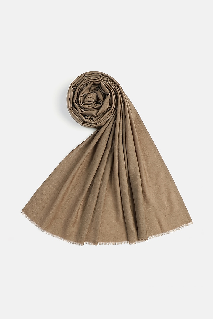 Brown Wool Shawl by Shingora at Pernia's Pop Up Shop