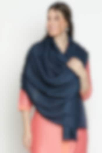 Blue Wool Shawl by Shingora at Pernia's Pop Up Shop