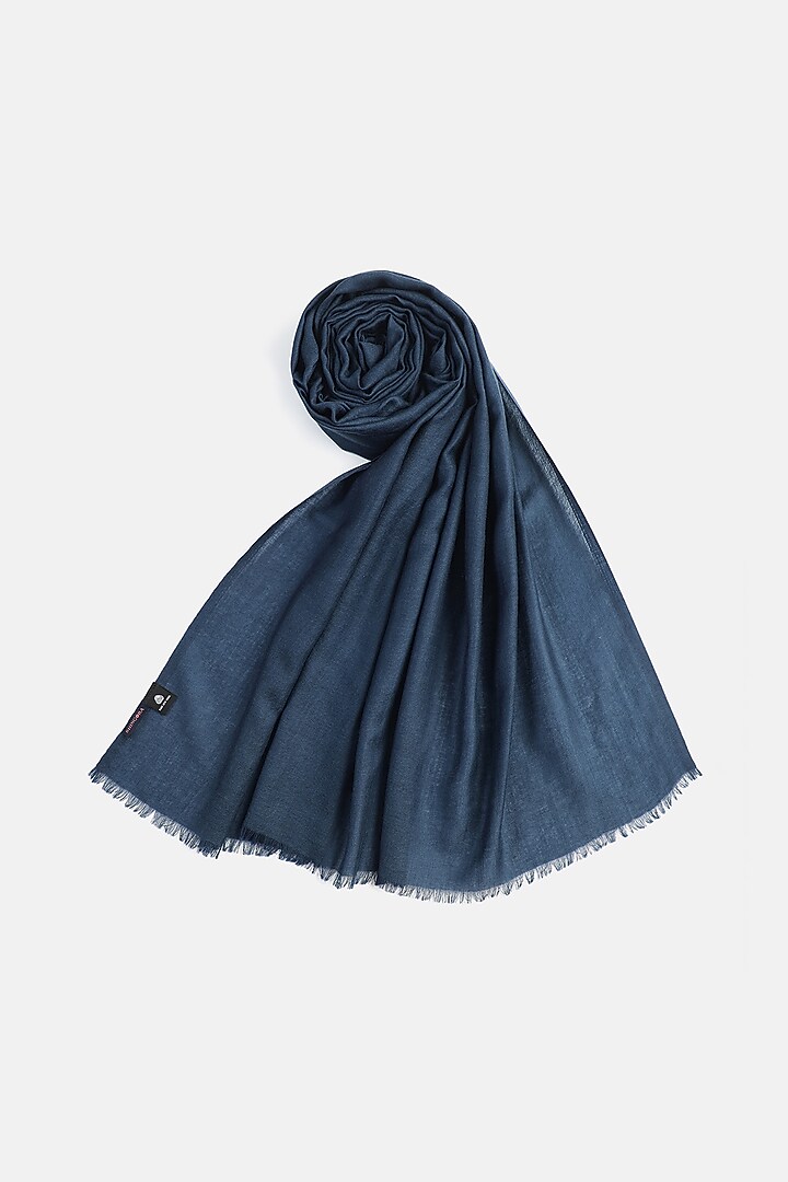 Blue Wool Shawl by Shingora at Pernia's Pop Up Shop