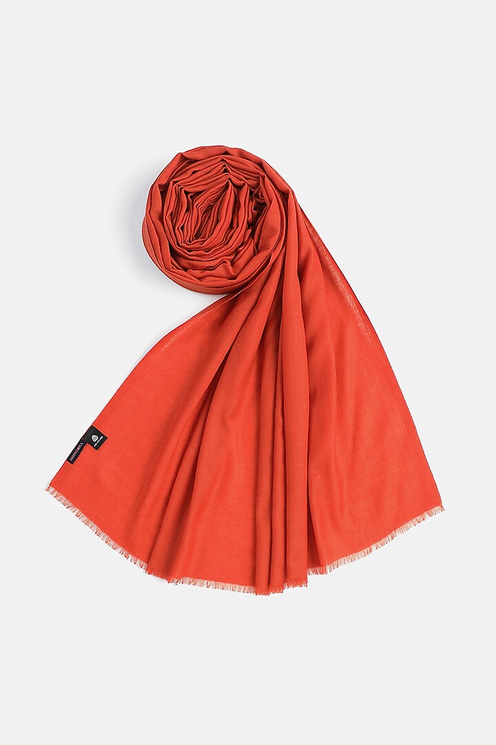 Rust Wool Shawl by Shingora at Pernia's Pop Up Shop