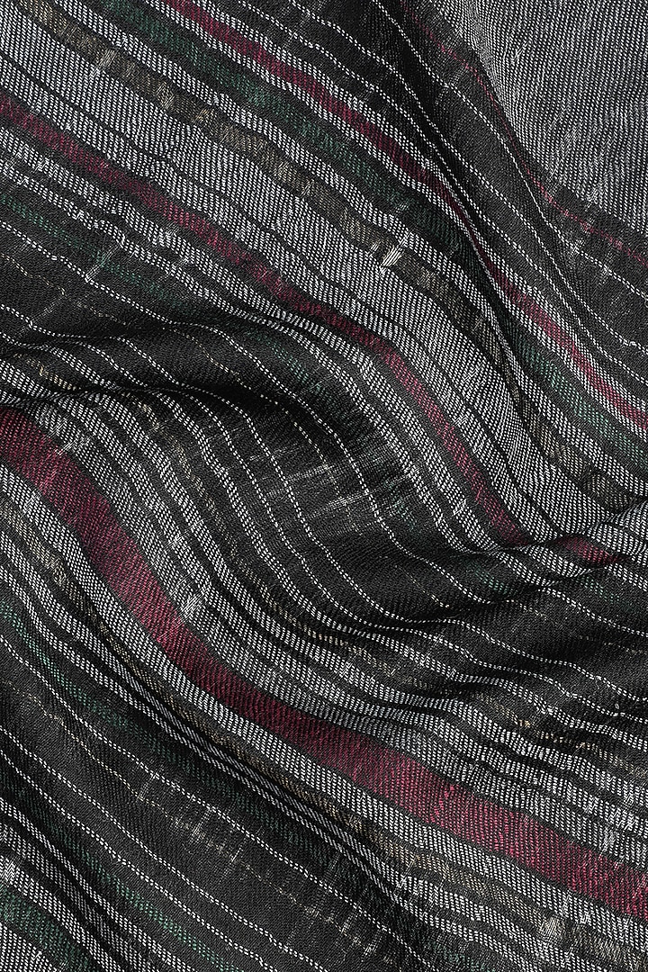 Black Wool & Lurex Shawl by Shingora at Pernia's Pop Up Shop