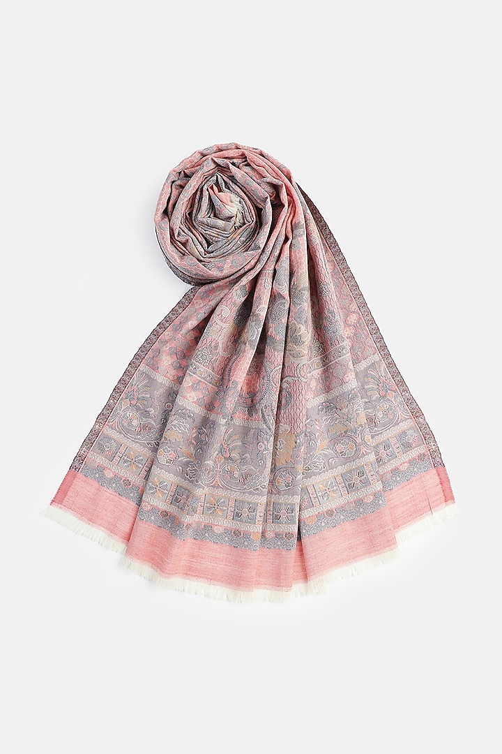 Peach Wool Shawl by Shingora at Pernia's Pop Up Shop
