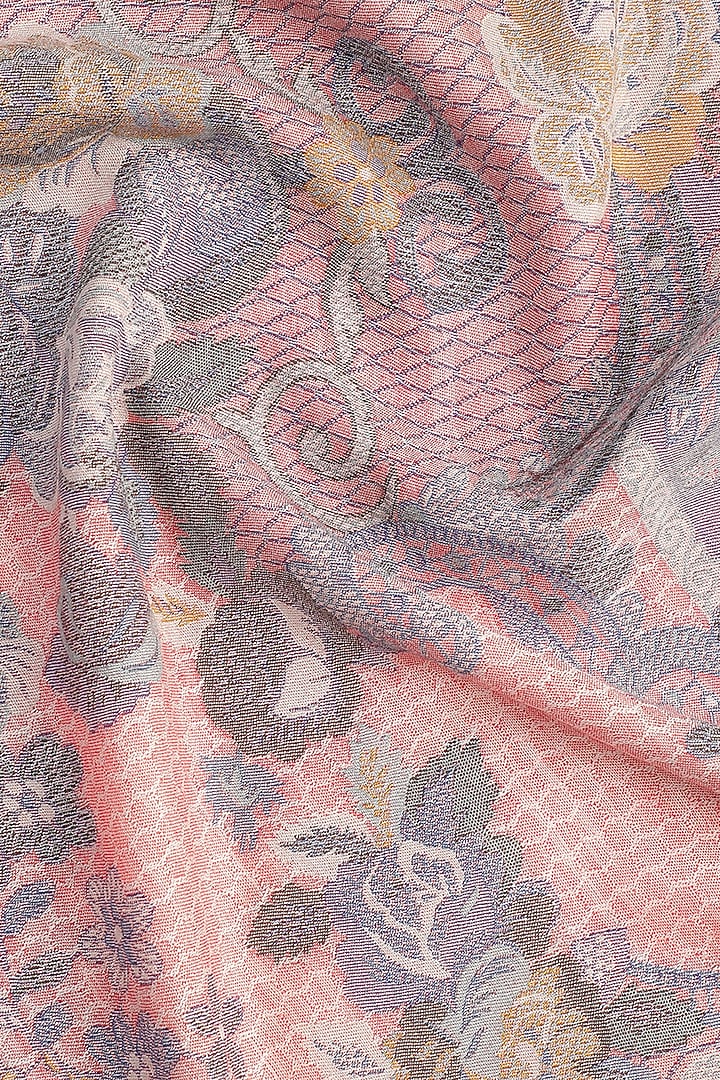 Peach Wool Shawl by Shingora at Pernia's Pop Up Shop