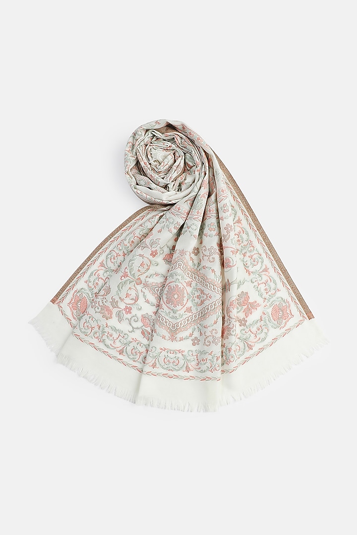 Off-White Wool Shawl by Shingora at Pernia's Pop Up Shop