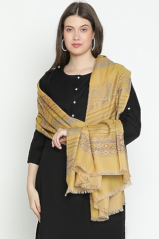 Mustard Wool Shawl by Shingora