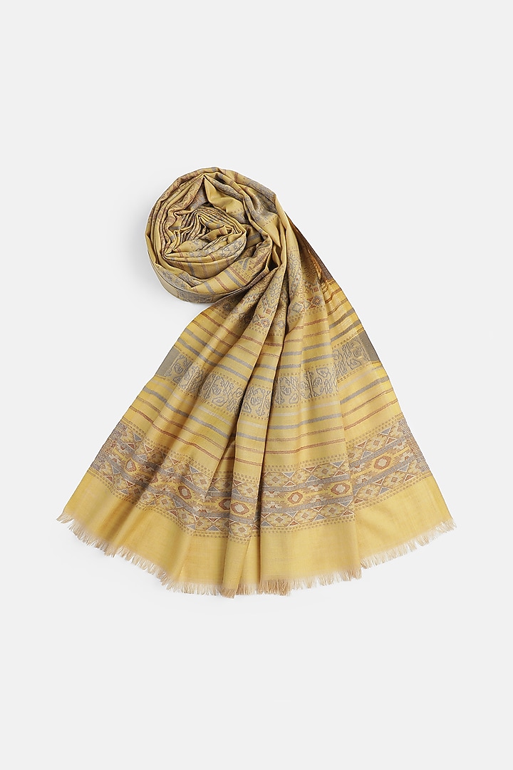 Mustard Wool Shawl by Shingora at Pernia's Pop Up Shop