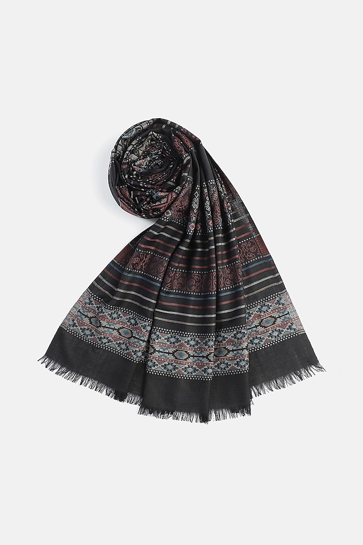 Black Wool Shawl by Shingora at Pernia's Pop Up Shop