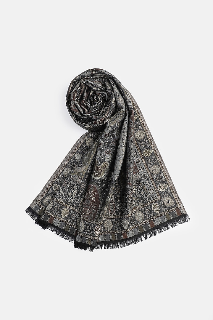 Black Wool & Lurex Shawl by Shingora at Pernia's Pop Up Shop