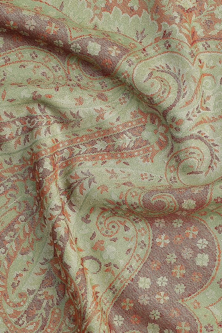 Mehandi Wool & Lurex Shawl by Shingora at Pernia's Pop Up Shop