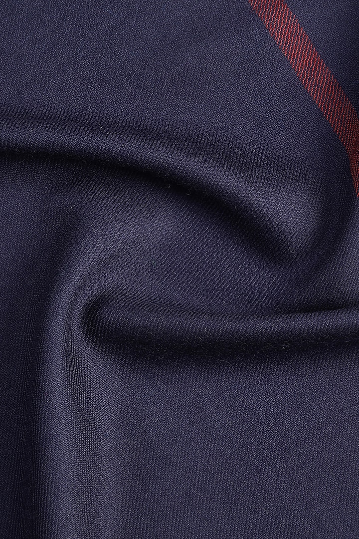 Navy Wool Shawl by Shingora at Pernia's Pop Up Shop