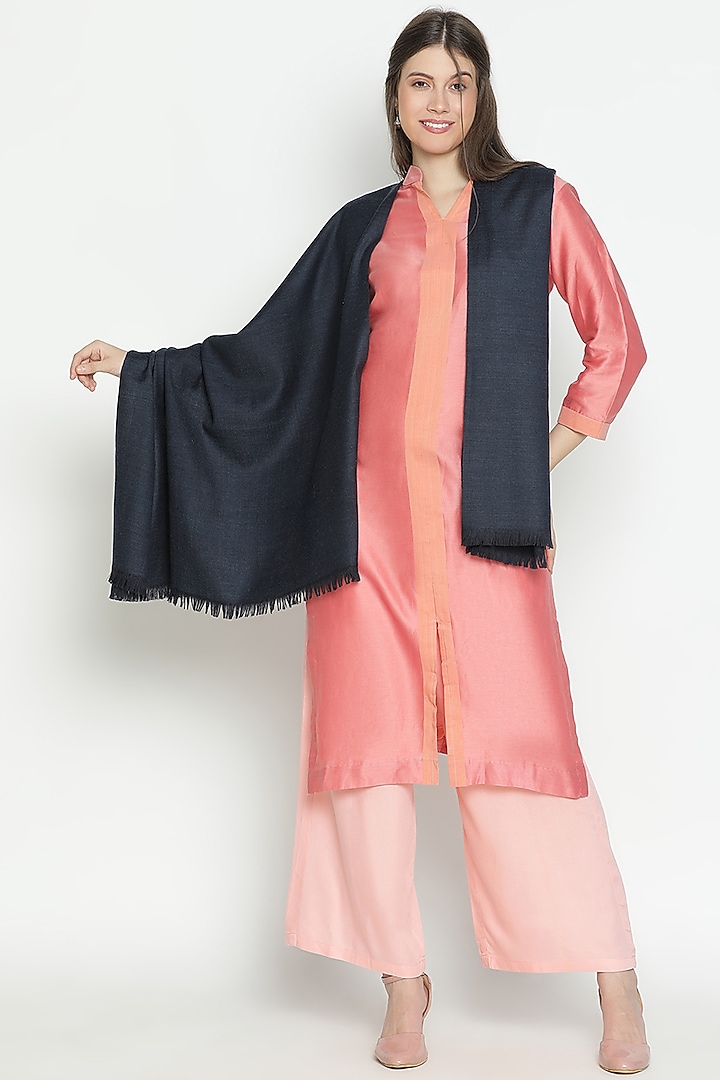 Black Wool Shawl by Shingora at Pernia's Pop Up Shop