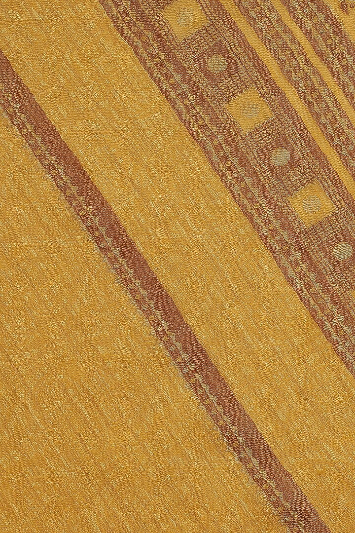 Yellow Wool Lurex Jacquard Shawl by Shingora at Pernia's Pop Up Shop