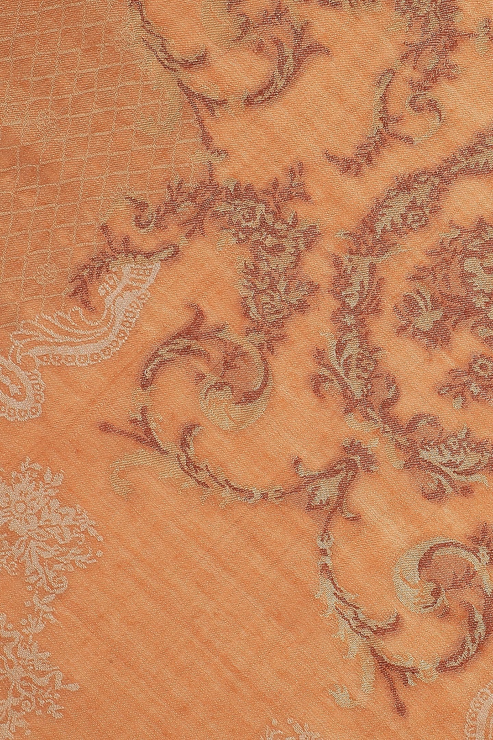 Red Wool Lurex Jacquard Shawl by Shingora at Pernia's Pop Up Shop