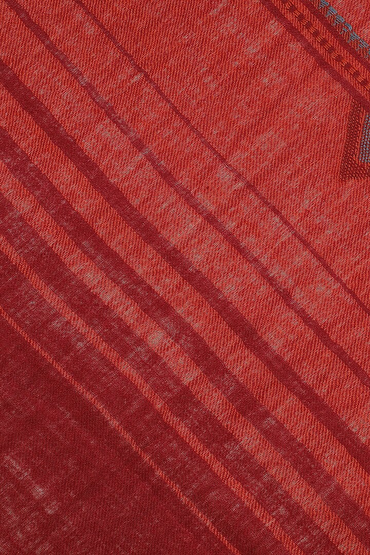 Maroon Wool Lurex Dobby Shawl by Shingora at Pernia's Pop Up Shop