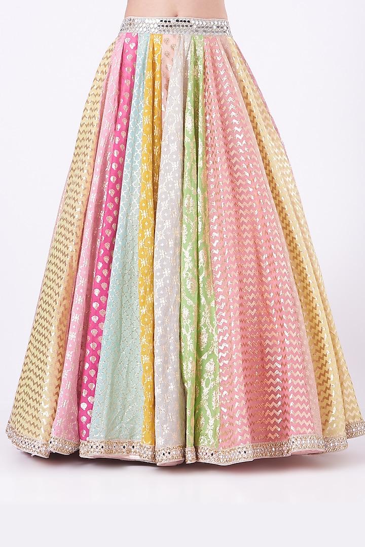 Multi-Colored Embroidered Wedding Lehenga Set by SHIVA JANGRA at Pernia's Pop Up Shop