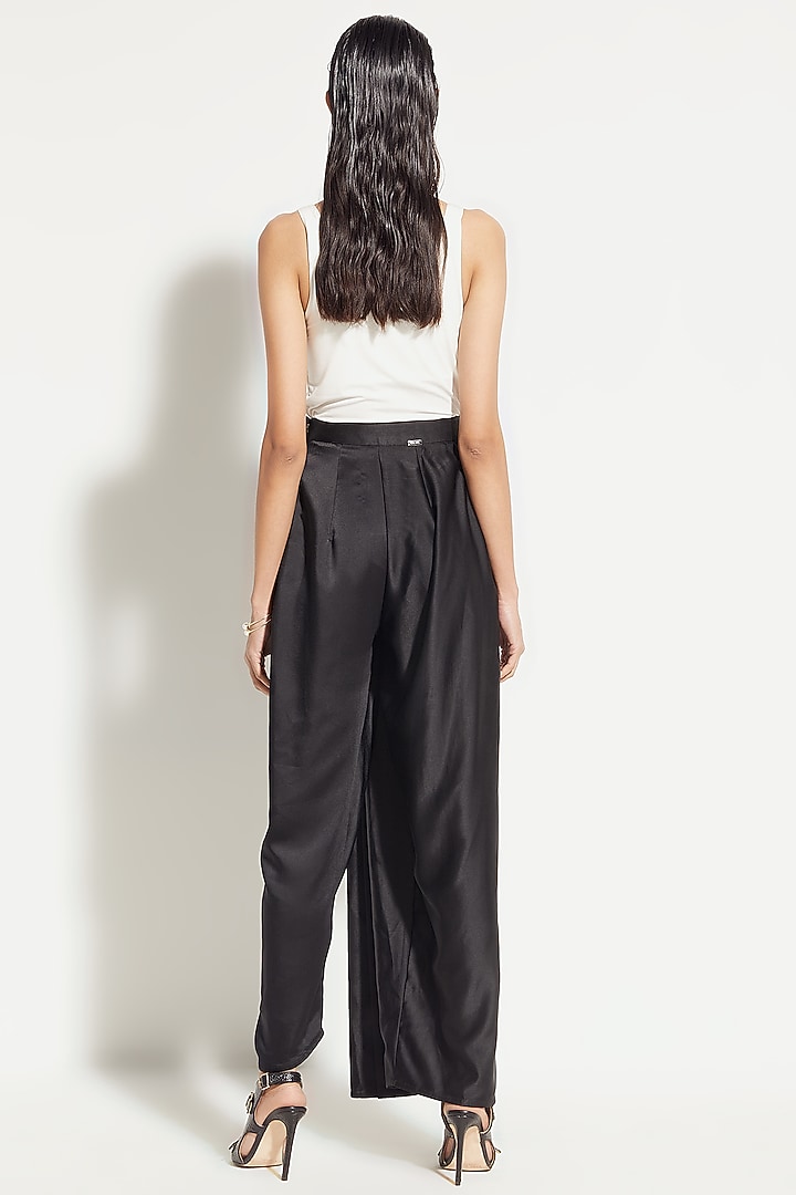 Black Dhoti Pants With Drape by 431-88 By Shweta Kapur at Pernia's Pop Up Shop
